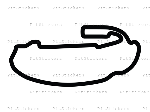Auto Club Speedway Motorcycle Layout Sticker