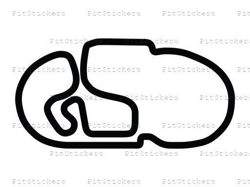Charlotte Motor Speedway Roval Course with Chicanes Sticker