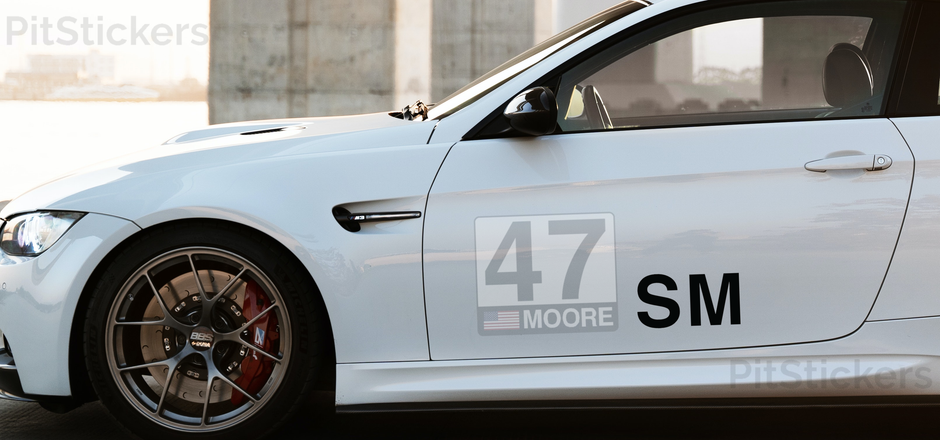 Durable vinyl race track stickers & race car number decals – PitStickers