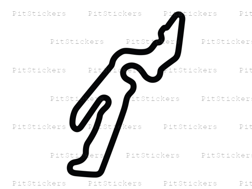 Las Vegas Motor Speedway Full Outfield Course Sticker