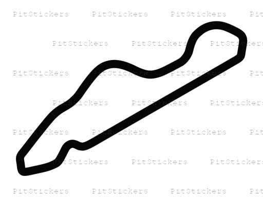 National Corvette Museum Motorsports Park Race Loop With Chicane Course Sticker