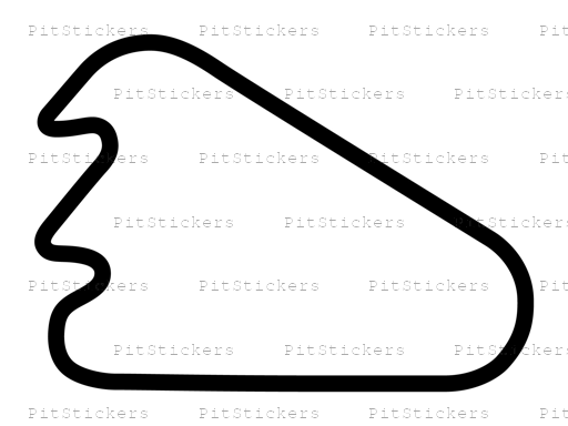 Pocono Int'l Raceway North South Option 1 without Chicane Course Sticker