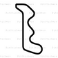 Thunderhill Raceway Park 2 Mile Course with Bypass Sticker
