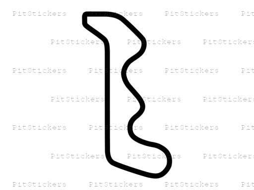 Thunderhill Raceway Park 2 Mile Course with Bypass Sticker