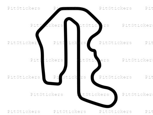 Thunderhill Raceway Park 3 Mile Course Sticker