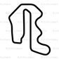 Thunderhill Raceway Park 3 Mile Course with Bypass Sticker