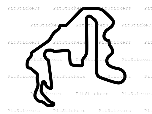 Thunderhill Raceway Park 5 Mile Course Sticker